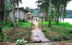 The town of Playa de Oro in northwest Ecuador is only accessible by boat.