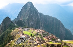 Machu Picchu sits in arguably the most incredible location of all ancient ruins. Southern Peru.